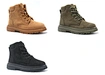 Children Buckle Strap Black Chunky Sole Pouch Ankle Boots Children Platform Fashion Children Pocket Boot